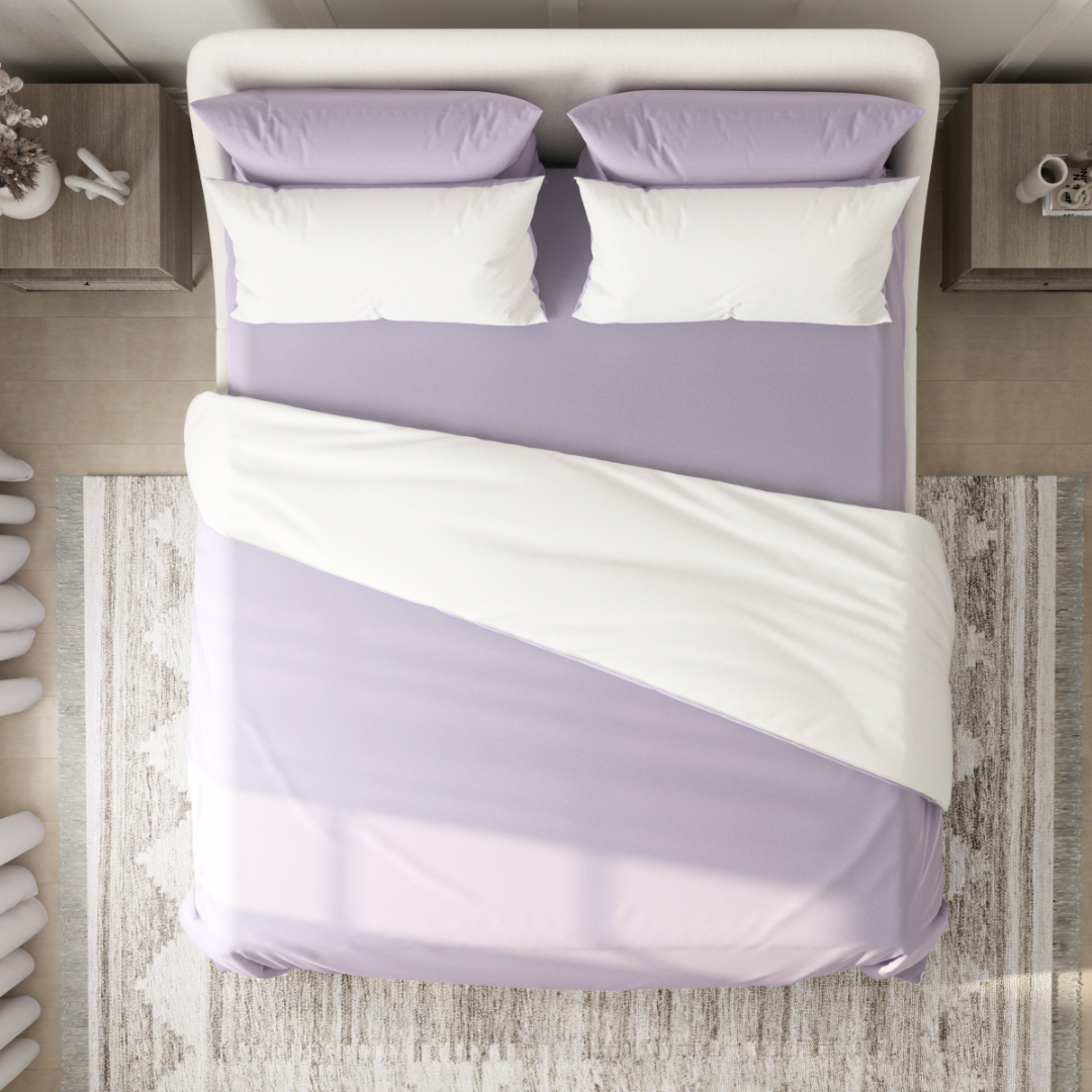 Ensemble housse de couette en percale biologique