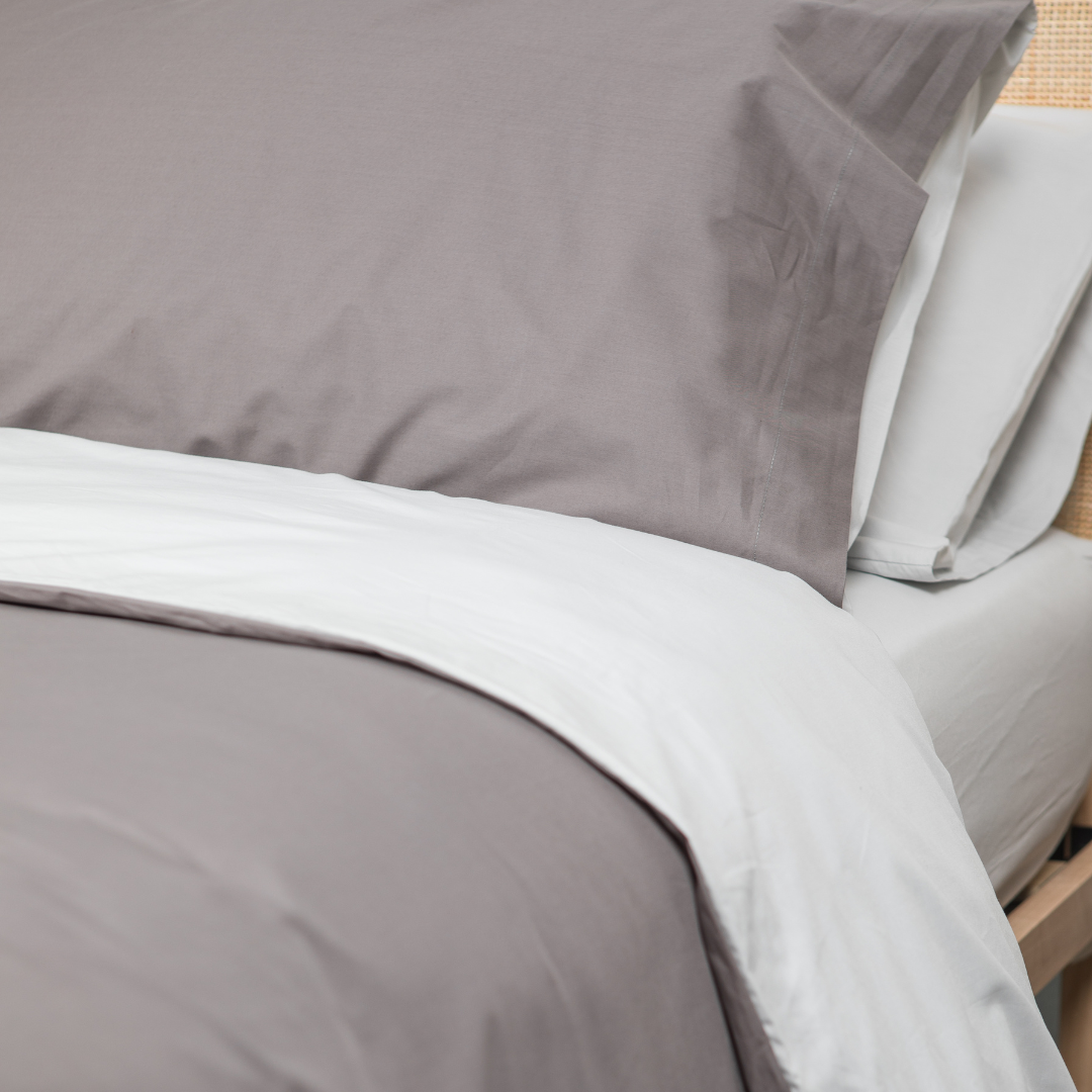 Ensemble housse de couette en percale biologique