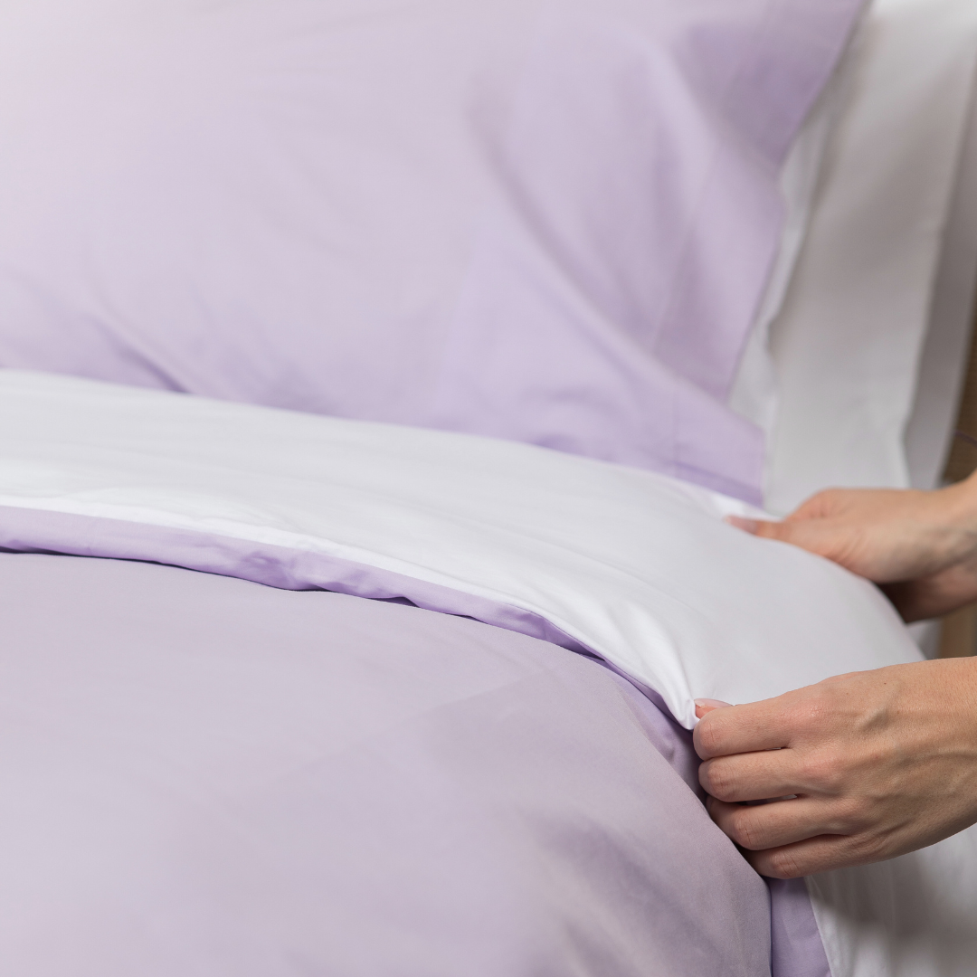 Ensemble housse de couette en percale biologique